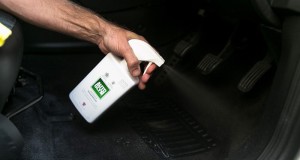 Removing spilt drinks with Autoglym Interior Shampoo